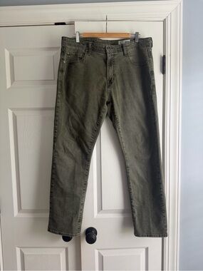 Daniel Cremieux Men's Olive Green Straight Jeans